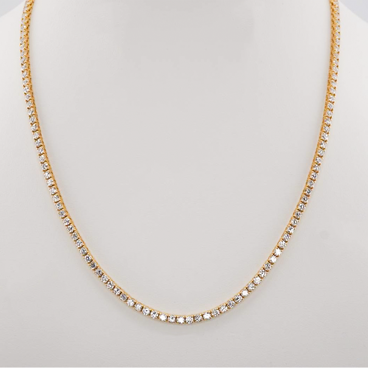 ダイヤモンド イエローゴールドネックレス - 8キャラット